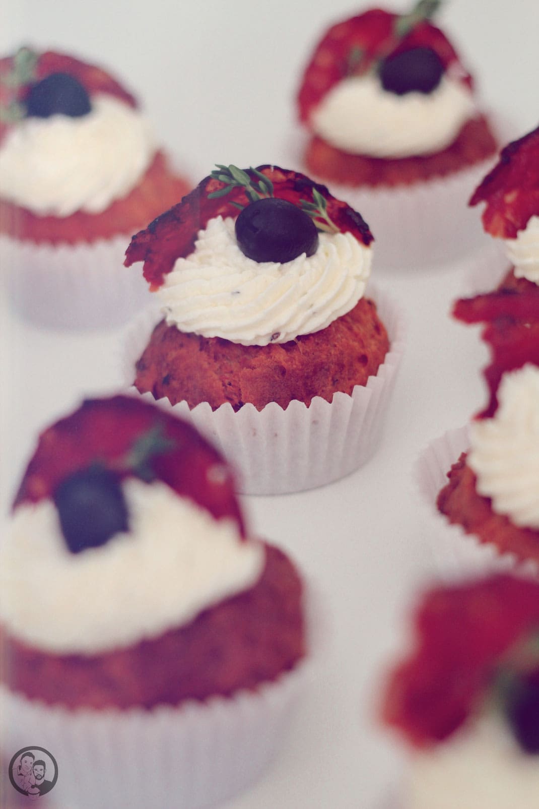 Herzhafte spanische Cupcakes