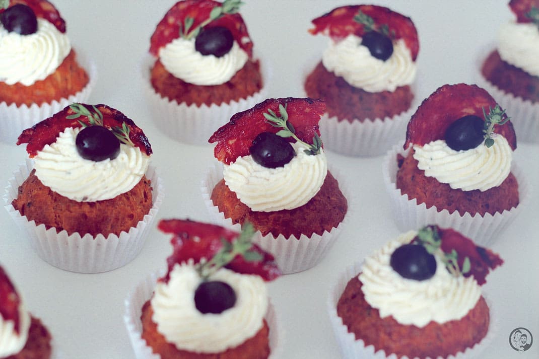 Herzhafte spanische Cupcakes