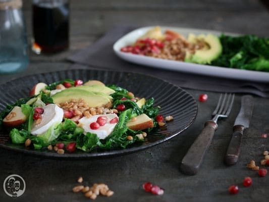 Wirsing-Dinkel-Salat 4 image 0 3 1 | Die schönen Weihnachtsfeiertage sind wieder vorüber und wir beide trauern der ruhigen und geselligen Zeit ein wenig hinterher. Andererseits bedeutet das auch, dass das große Schlemmen erst einmal rum ist. Jetzt heißt es: Die richtige Mischung macht's!