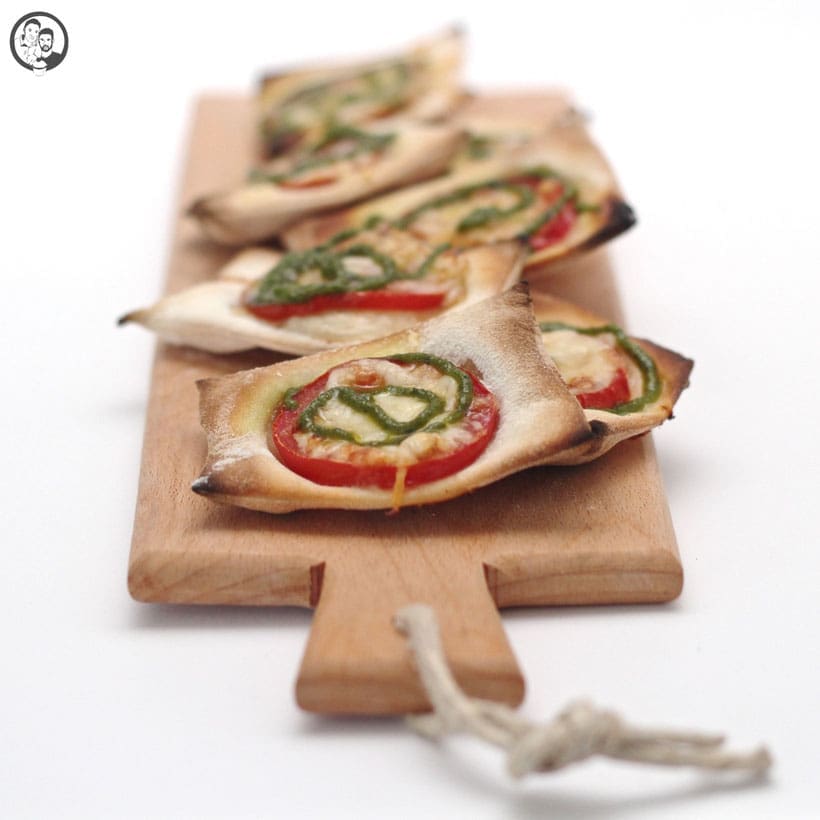 Pizza Snacks mit Pesto 12 Pizza Snacks mit Pesto