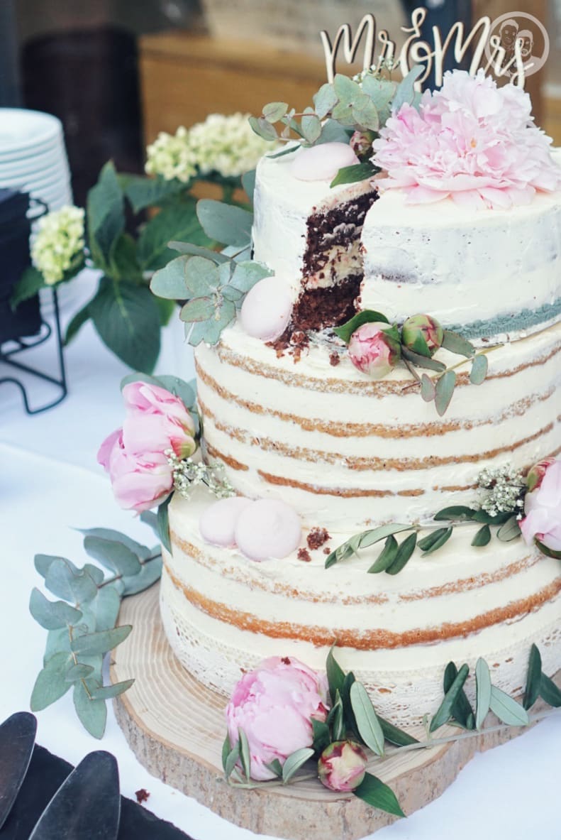 Projekt: Hochzeitstorte 5 Hochzeitstorte im Anschnitt und Stück