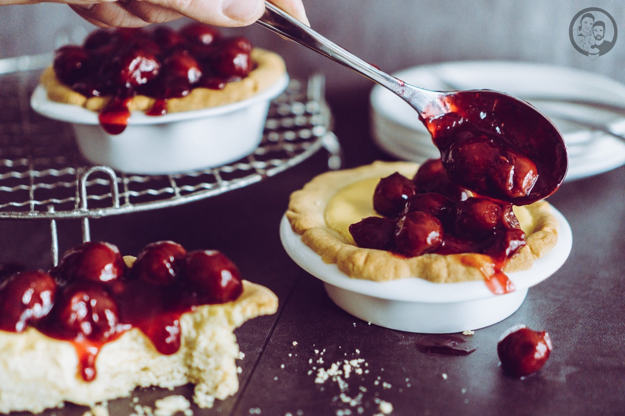 Cheesecake Tartlettes mit Kirschtopping