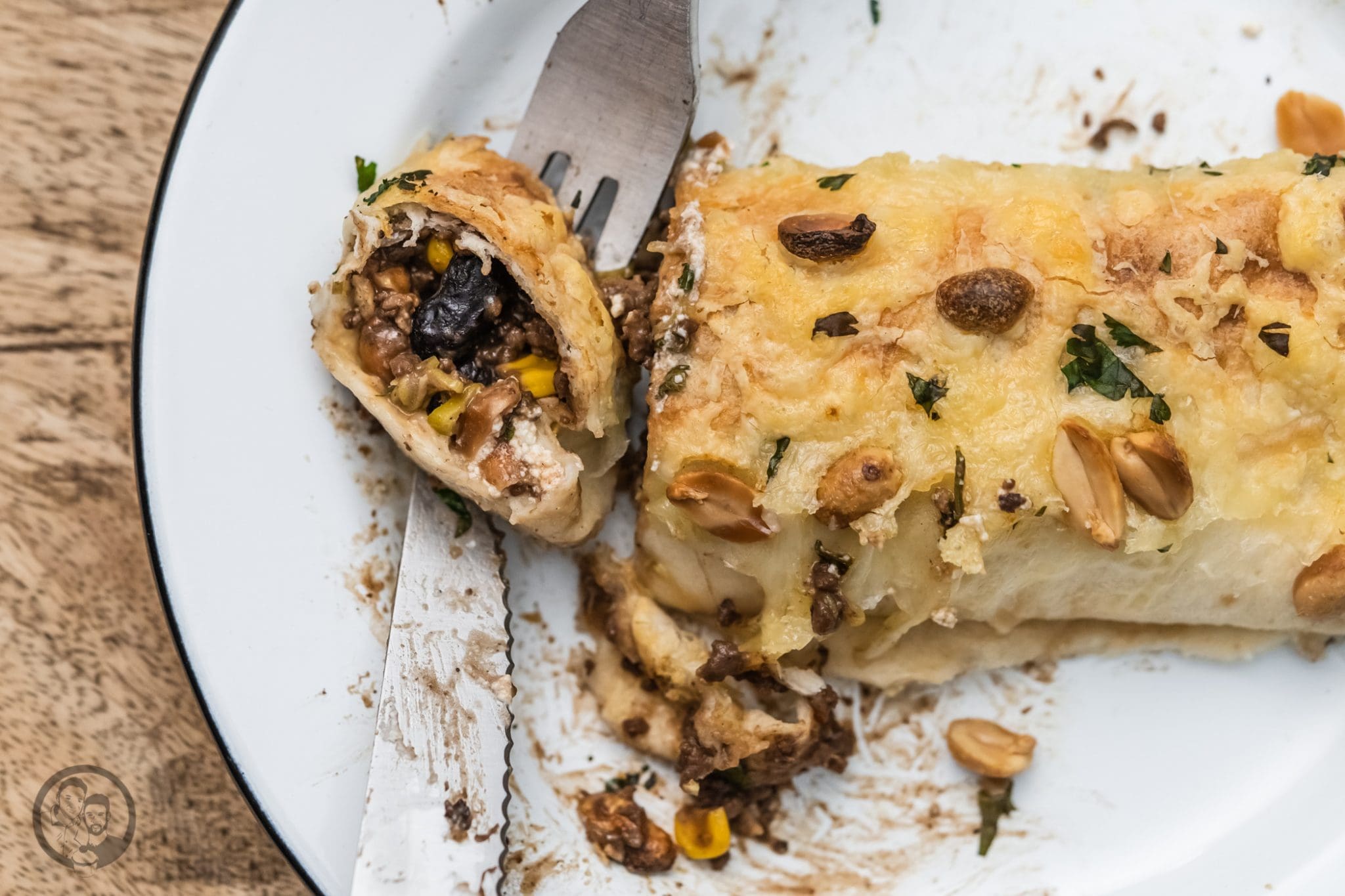 Burritos mit Rindfleischmole und ültje Erdnüssen