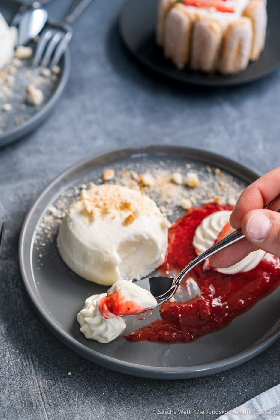 Cheesecake - Törtchen oder Dessert 5 Cheesecake T%C3%B6rtchen 6 | Mögt ihr kleine Törtchen auch so sehr wie wir? Es wurde mal wieder höchste Zeit, ein schönes Törtchen für euch zu kreieren. Da kann man sich mal gemütlich zurücklehnen und dieses wundervolle Cheesecake-Törtchen mit Erdbeeren & Rhabarber voller Genuss verspeisen. Wir und unsere Freunde, waren auf jeden Fall mehr als happy, während und nachdem wir diesen Cheesecake-Traum gegessen hatten und wir sind uns sicher: Euch wird es genauso gehen.