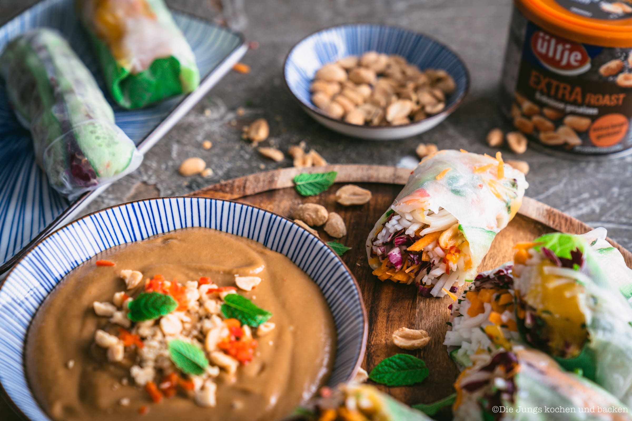 Summer Rolls mit Erdnusssauce 3 Summer Rolls mit Erdnusssauce