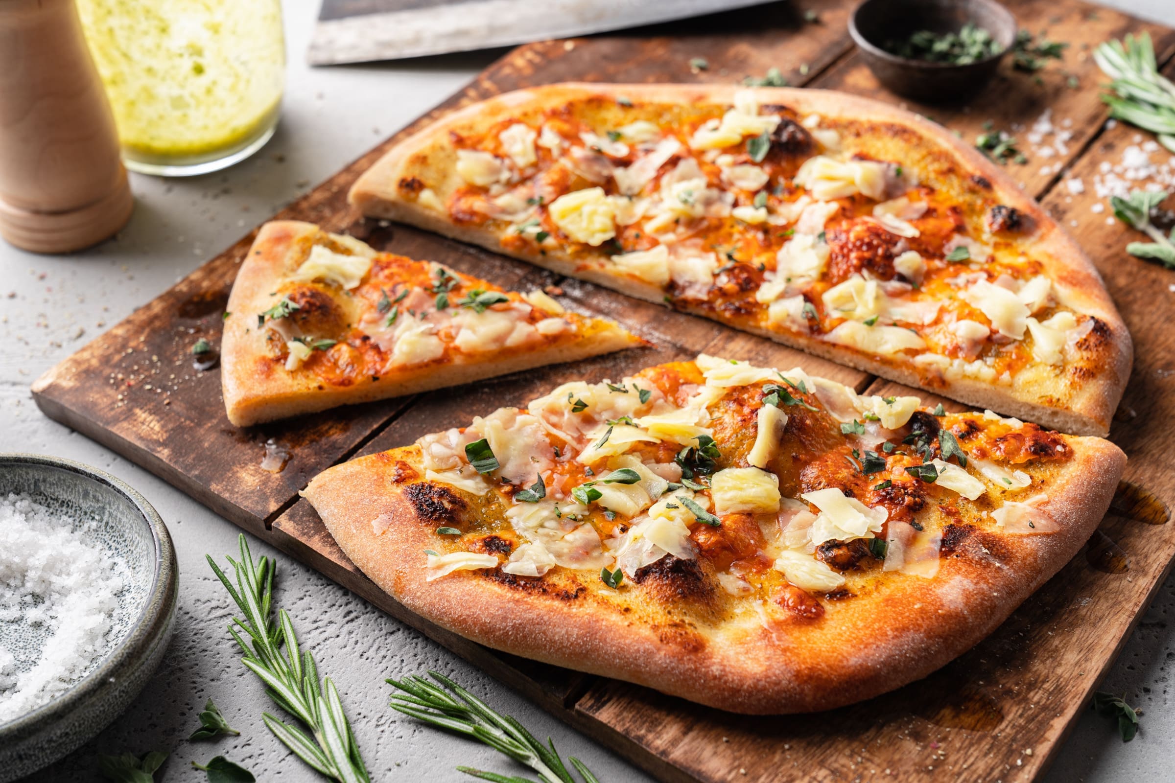 Cheddar-Pizzabrot mit Knoblauch 20 Cheddar-Pizzabrot mit Knoblauch