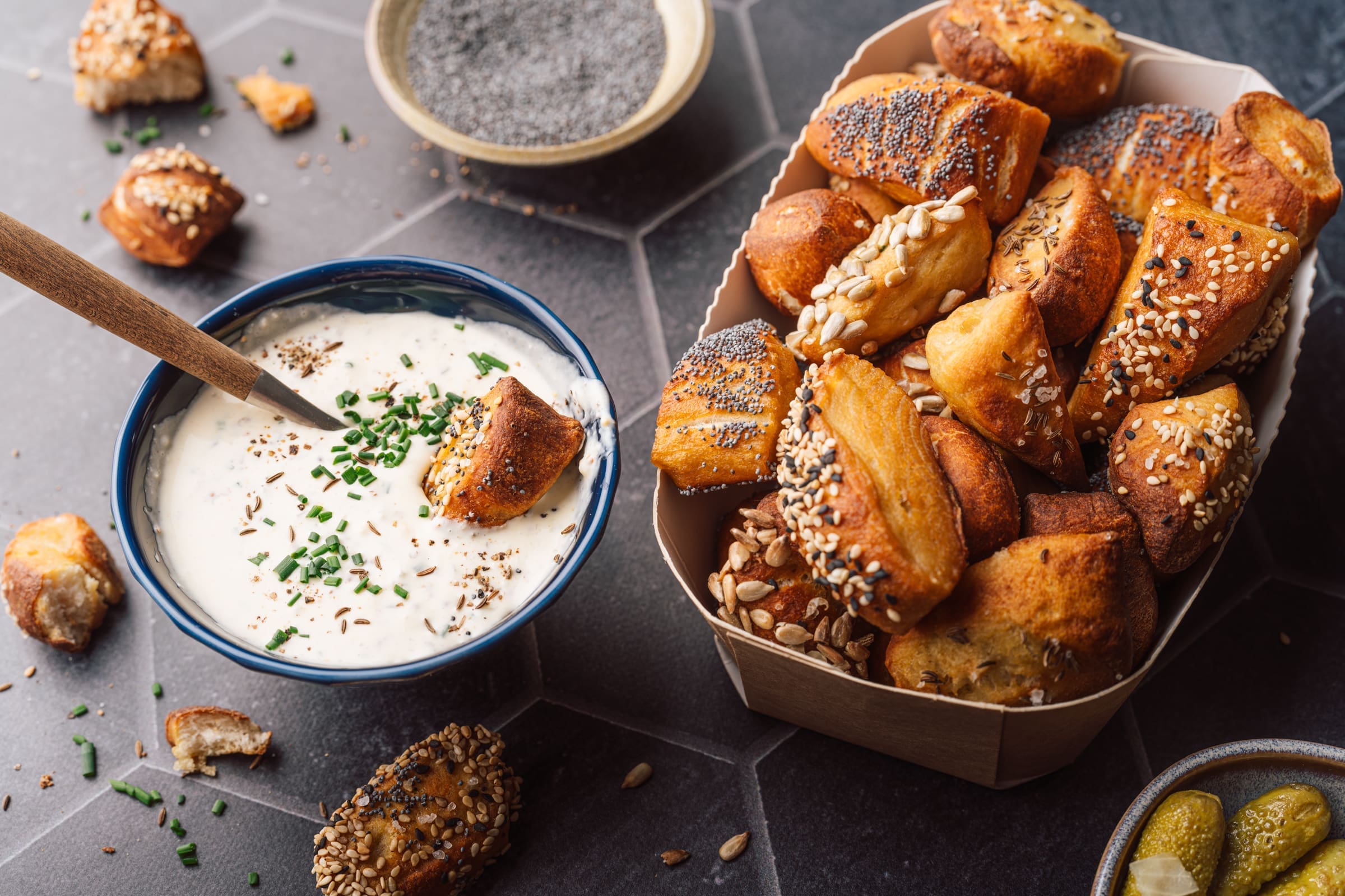 Mini Laugengebäck Rezept: Einfaches Laugenkonfekt im Miniformat für deine Party